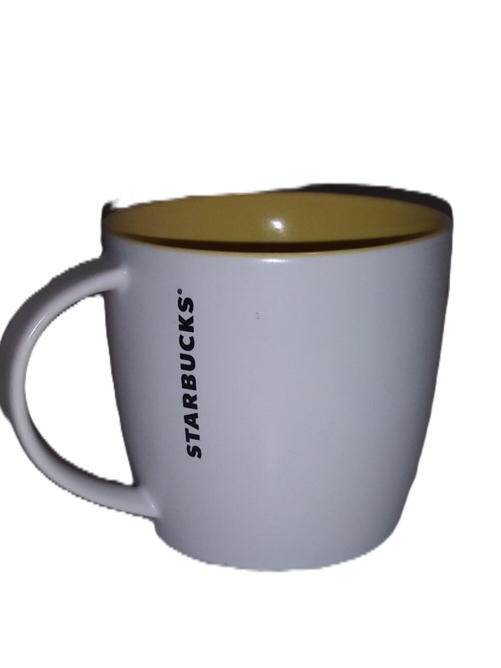 2, Starbucks White & Yellow Coffee Cups, 2011